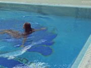 Sexiest Hungarian pornstar Tiffany swims naked then ruby tight pussy 9/16