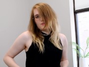 Nerdy Shemale Striptease and Horny To Masturbate Solo Video 4/16