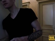 SISPORN. Sexy Russian teen was rubbing her clit when stepbro caught her 2/16