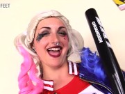 Hot Quinn hosed footjob to baseball bat 2/16