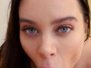 Brattysis - Sexy StepSis Lana Rhodes sucks a dick like no other. Deep Throat Action 15/16